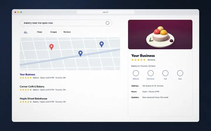 Example of seo & online visibility work
